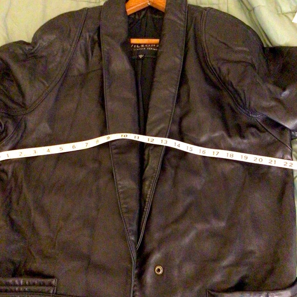 Vintage Wilson Leather Womens Black Coat Sz S One Button Shawl Collar Classic - Picture 7 of 10